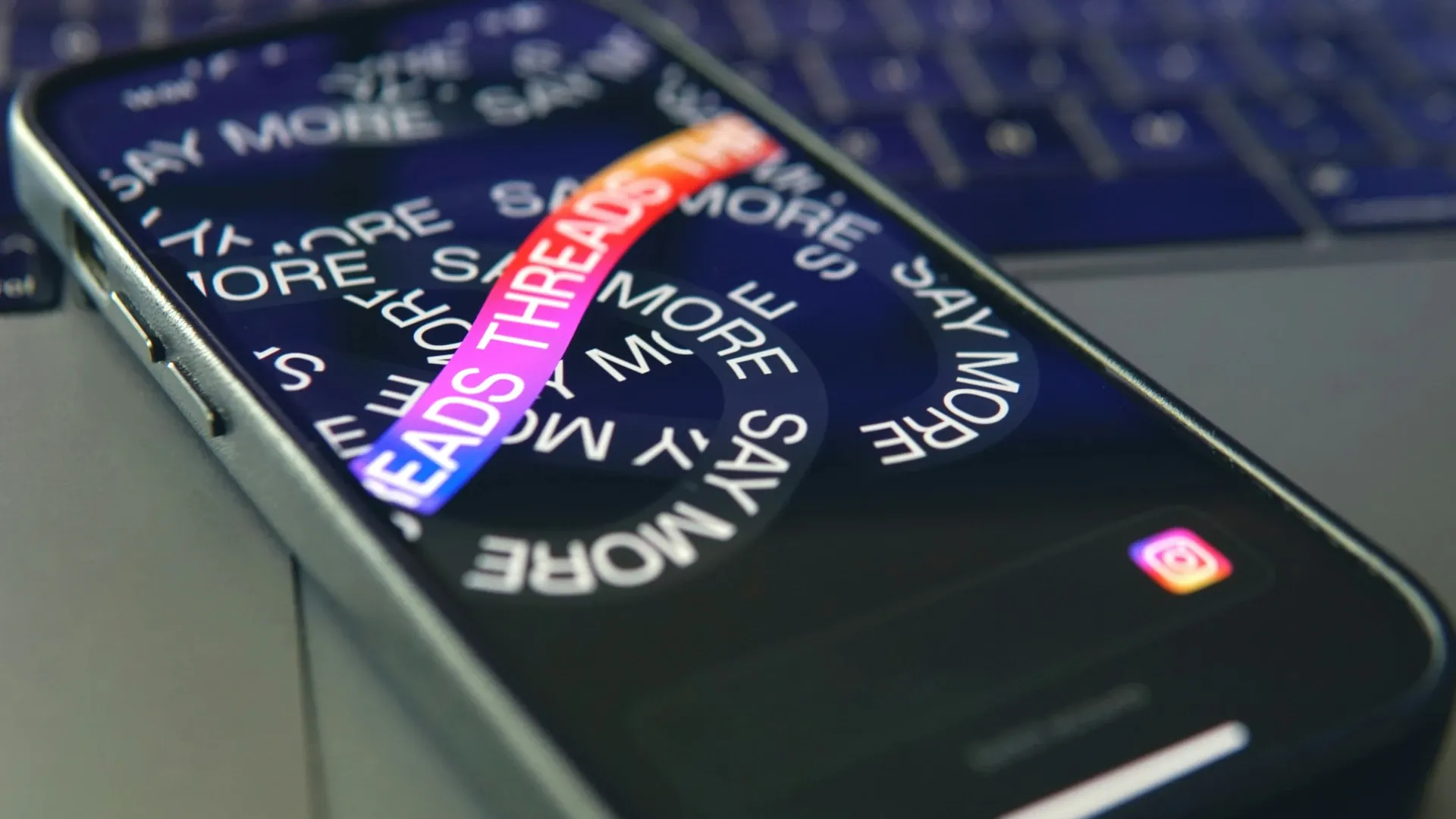 Threads app open on a smartphone