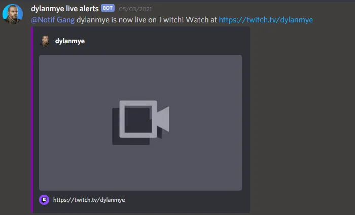 Screenshot of an example output from the script